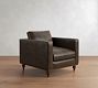 Jake Leather Turned Leg Chair