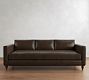 Jake Leather Turned Leg Sofa (63"&ndash;120")