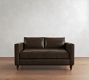 Jake Leather Turned Leg Sofa (63"&ndash;120")
