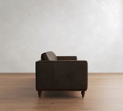 Jake Leather Tapered Legs Sofa (63"&ndash;120")