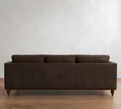 Jake Leather Tapered Legs Sofa (63"&ndash;120")