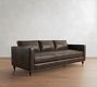 Jake Leather Turned Leg Sofa (63"&ndash;120")