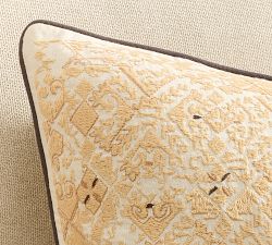 Ravyn Embroidered Lumbar Pillow Cover