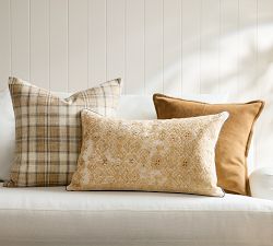 Ravyn Embroidered Lumbar Pillow Cover