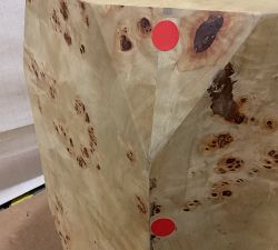 Open Box: Elaina Geometric End Table (22") - Light Burl