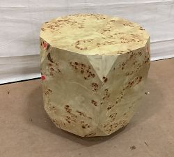 Open Box: Elaina Geometric End Table (22") - Light Burl