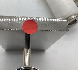 Open Box: Frances Alabaster Double Tube Sconce (22") - Polished Nickel