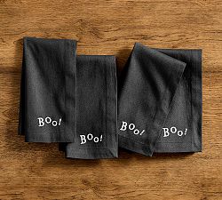 Halloween Sentiment Boo Napkins - Set of 4
