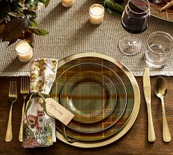 Woodrow Plaid Stoneware Dinnerware Collection