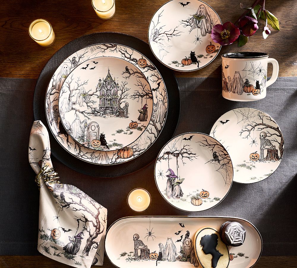 Midnight Manor Stoneware Dinnerware Collection by Pottery Barn