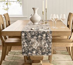 Opal Embroidered Cotton Table Runner