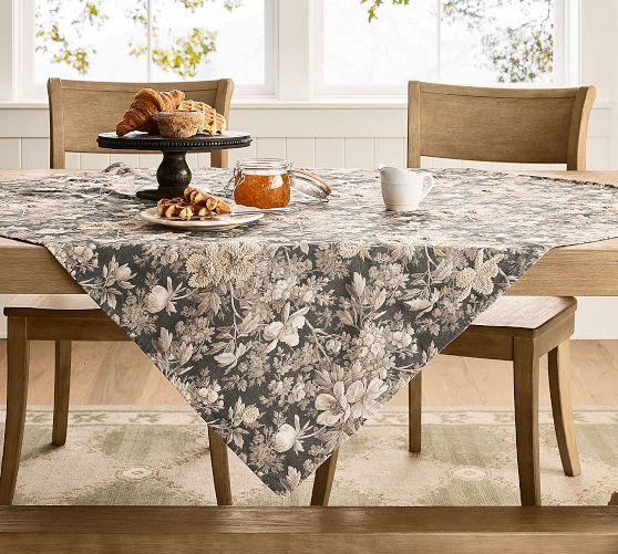 Opal Embroidered Cotton Table Throw