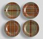Woodrow Plaid Stoneware Appetizer Plates - Set of 4