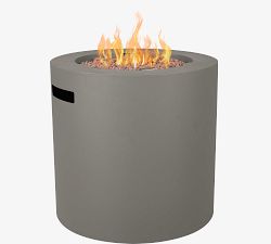 Burrows Steel Round Propane Fire Pit Table with Lid Cover (24")
