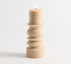 Marble Stone Figural Candle