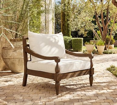 Icon Reclaimed Teak Outdoor Armchair | Pottery Barn