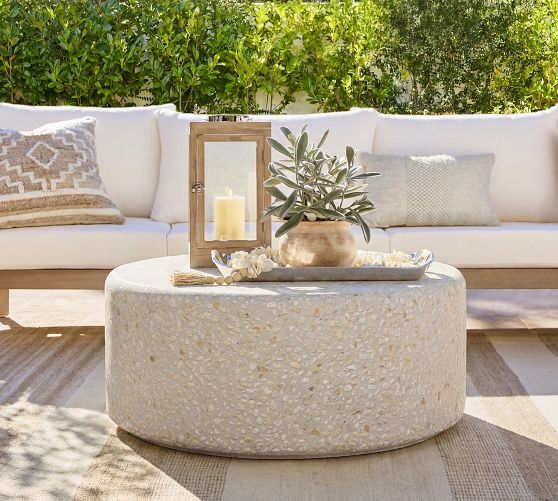 Adiana Terrazo Round Outdoor Coffee Table (35.5