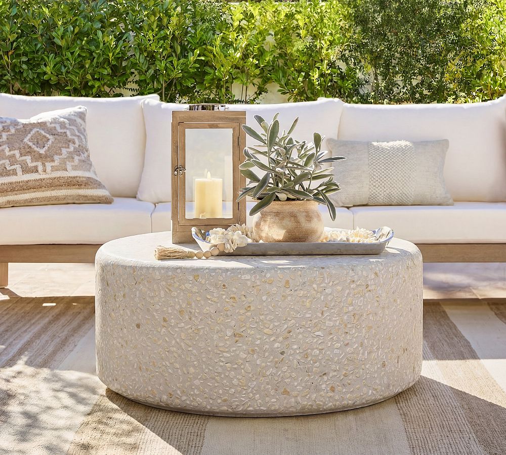 Adiana Terrazo Round Outdoor Coffee Table (35.5") by Pottery Barn
