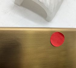 Open Box: Amalia Alabaster Fluted Sconce (15") - Tumbled Brass