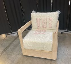 Open Box: Aptos Outdoor Swivel Lounge Chair with High Performance Cushion Cover - Sandwash