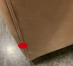 Open Box: Baldwin Leather Swivel Chair - Churchfield Taupe