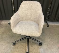 Open Box: Carson Upholstered Swivel Desk Chair - Slub Ash