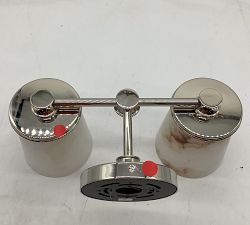 Open Box: Hayes Alabaster Double Sconce (15") - Polished Nickel