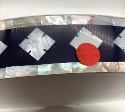 Open Box: Inlay Round Tray (18" Diam) - Blue
