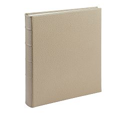 Open Box: Leather Bound Clear Pocket Photo Album, Large - Beechwood