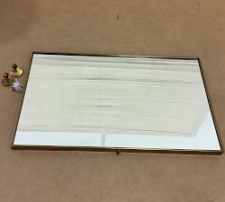 Open Box: Linden Rectangular Pivot Mirror (24"W x 37"H) - Tumbled Brass