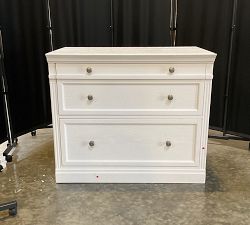 Open Box: Livingston Modular 2-Drawer Lateral File Cabinet without Top (35") - Montauk White