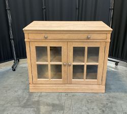 Open Box: Livingston Modular Glass Door Cabinet without Top (35") - Seadrift