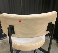 Open Box: Maison Leather Counter Stool (24") - Statesville Pebble, Antique Bronze