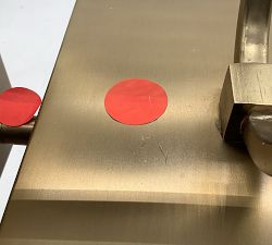 Open Box: Manor Alabaster Outdoor Sconce (19") - Tumbled Brass