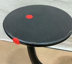 Open Box: Mazen Round Aluminum End Table (25") - Distressed Bronze