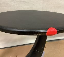 Open Box: Mazen Round Aluminum End Table (25") - Distressed Bronze