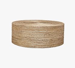 Open Box: Noah Round Woven Coffee Table (42") - Brown