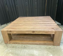 Open Box: Rockport Grand Square Coffee Table (55") - Cocoa Brown