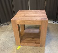Open Box: Rockport Rectangular Reclaimed Wood Side Table (24") - Cocoa Brown