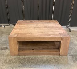 Open Box: Rockport Square Reclaimed Wood Coffee Table (44") - Cocoa Brown