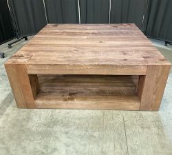 Open Box: Rockport Square Reclaimed Wood Coffee Table (44") - Cocoa Brown