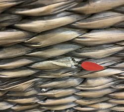 Open Box: Seagrass Handcrafted Divided Hamper - Gray Wash