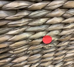 Open Box: Seagrass Handcrafted Divided Hamper - Gray Wash
