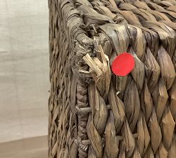 Open Box: Seagrass Handcrafted Divided Hamper - Gray Wash