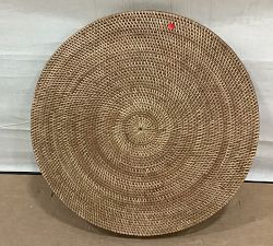 Open Box: Tava Handwoven Rattan Oversized Round Tray (28") - Honey Brown