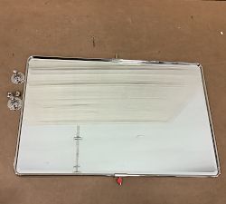 Open Box: Vintage Rounded Rectangular Pivot Mirror (27" x 35") - Polished Nickel