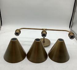 Open Box: Walker Triple Tapered Sconce (28") - Tumbled Brass