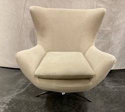 Open Box: Wells Tightback Swivel Chair - Performance Everydayvelvet™ Camel, Bronze Base