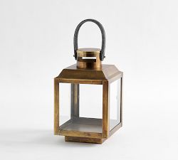Brass Leather Handled Lantern