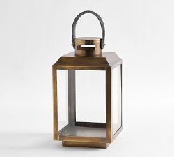 Brass Leather Handled Lantern